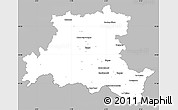 Gray Simple Map of Épinal, single color outside