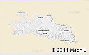 Classic Style 3D Map of Pamiers, single color outside