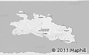Gray 3D Map of Pamiers, single color outside