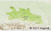 Physical 3D Map of Pamiers, lighten