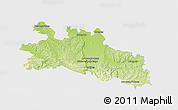 Physical 3D Map of Pamiers, single color outside