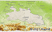 Shaded Relief 3D Map of Pamiers, physical outside