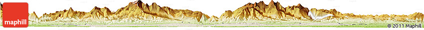 Shaded Relief Horizon Map of Pamiers, physical outside Shaded Relief Horizon Map of Pamiers, physical outside