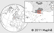 Blank Location Map of Pamiers, highlighted country, highlighted grandparent region