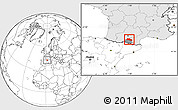 Blank Location Map of Pamiers, highlighted country, highlighted parent region
