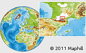 Physical Location Map of Pamiers, highlighted parent region, highlighted grandparent region