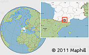 Savanna Style Location Map of Pamiers, highlighted country, highlighted parent region