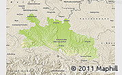 Physical Map of Pamiers, shaded relief outside