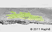 Physical Panoramic Map of Pamiers, desaturated