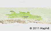 Physical Panoramic Map of Pamiers, lighten