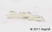 Shaded Relief Panoramic Map of Pamiers, cropped outside