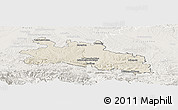 Shaded Relief Panoramic Map of Pamiers, lighten