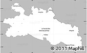 Gray Simple Map of Pamiers, single color outside