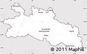 Silver Style Simple Map of Pamiers, cropped outside