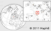 Blank Location Map of Rodez, within the entire country