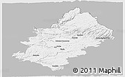 Gray Panoramic Map of Rodez, single color outside