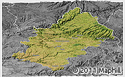 Satellite Panoramic Map of Rodez, desaturated