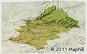 Satellite Panoramic Map of Rodez, lighten
