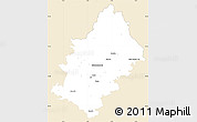 Classic Style Simple Map of Rodez, single color outside
