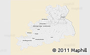 Classic Style 3D Map of Bourges, single color outside