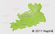 Physical 3D Map of Bourges, cropped outside