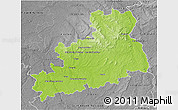 Physical 3D Map of Bourges, desaturated