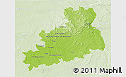 Physical 3D Map of Bourges, lighten
