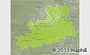 Physical 3D Map of Bourges, semi-desaturated