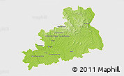 Physical 3D Map of Bourges, single color outside