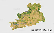 Satellite 3D Map of Bourges, single color outside