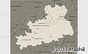 Shaded Relief 3D Map of Bourges, darken
