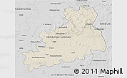 Shaded Relief 3D Map of Bourges, desaturated