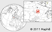 Blank Location Map of Bourges, highlighted grandparent region