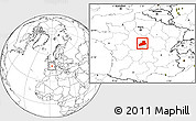 Blank Location Map of Bourges, highlighted parent region