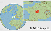 Savanna Style Location Map of Bourges