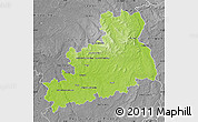 Physical Map of Bourges, desaturated