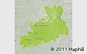 Physical Map of Bourges, lighten, semi-desaturated