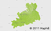 Physical Map of Bourges, single color outside