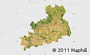 Satellite Map of Bourges, single color outside
