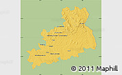 Savanna Style Map of Bourges, single color outside