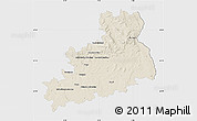 Shaded Relief Map of Bourges, single color outside