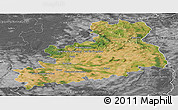 Satellite Panoramic Map of Bourges, desaturated
