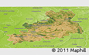 Satellite Panoramic Map of Bourges, physical outside