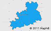 Political Simple Map of Bourges, cropped outside