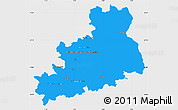 Political Simple Map of Bourges, single color outside