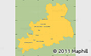 Savanna Style Simple Map of Bourges, single color outside