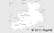 Silver Style Simple Map of Bourges