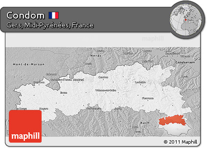 Gray 3D Map of Condom