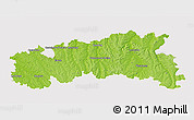 Physical 3D Map of Condom, cropped outside