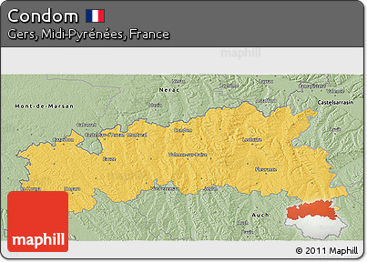 Savanna Style 3D Map of Condom